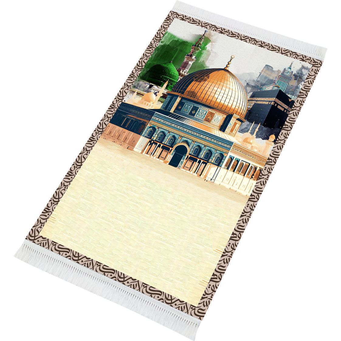 Al-Haramain & Al-Aqsa Prayer Mat - Sajjadah