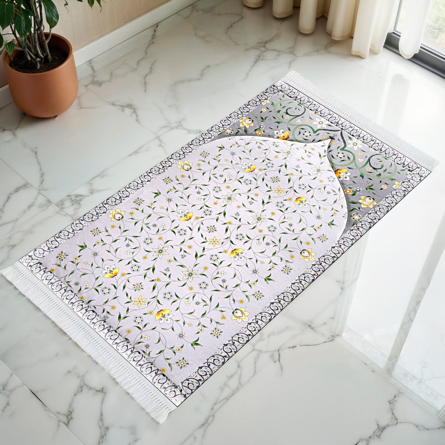 Yellow Louts Prayer Mat