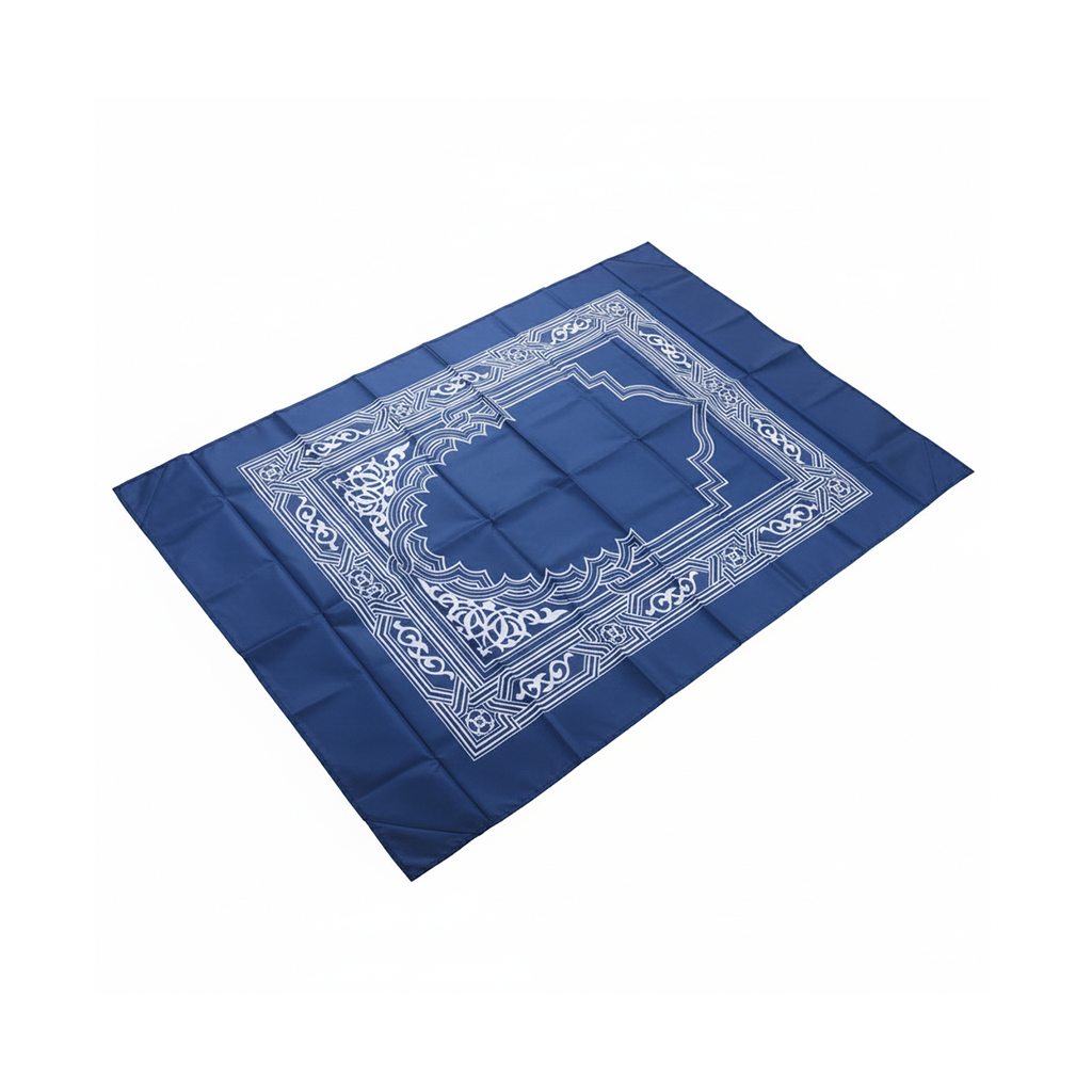 Portable Muslim Prayer Mat with Qibla Compass