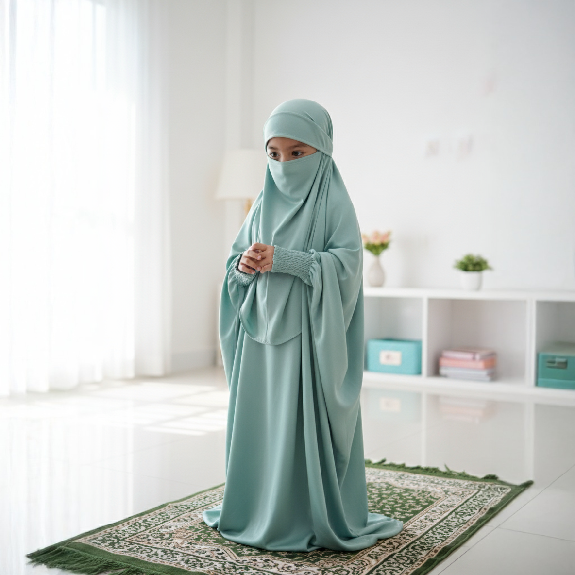 Modest Prayer Jilbab Set for Kids and Adults