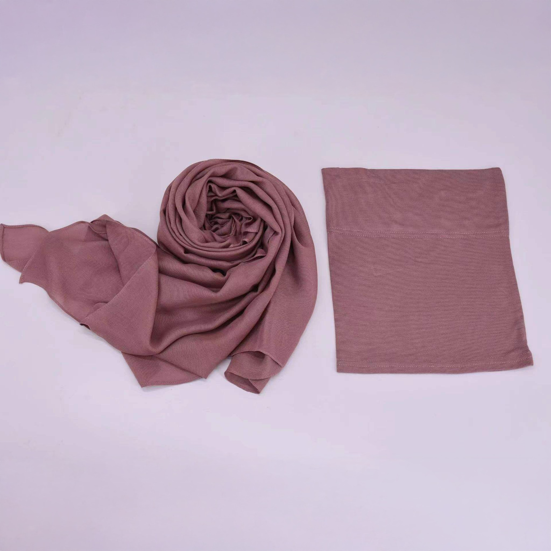 Woven Hijab for Muslim Women Bamboo Modal With Jersey Undercaps
