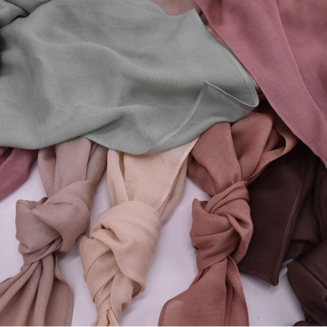 Woven Hijab for Muslim Women Bamboo Modal With Jersey Undercaps